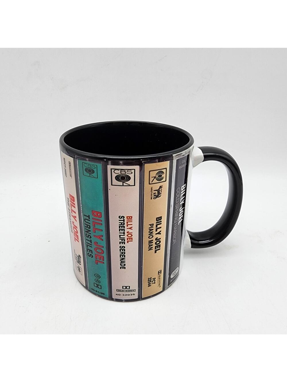 Billy Joel Coffee Mug Albums Cassette Collection Retro Graphics Handle 11 Oz